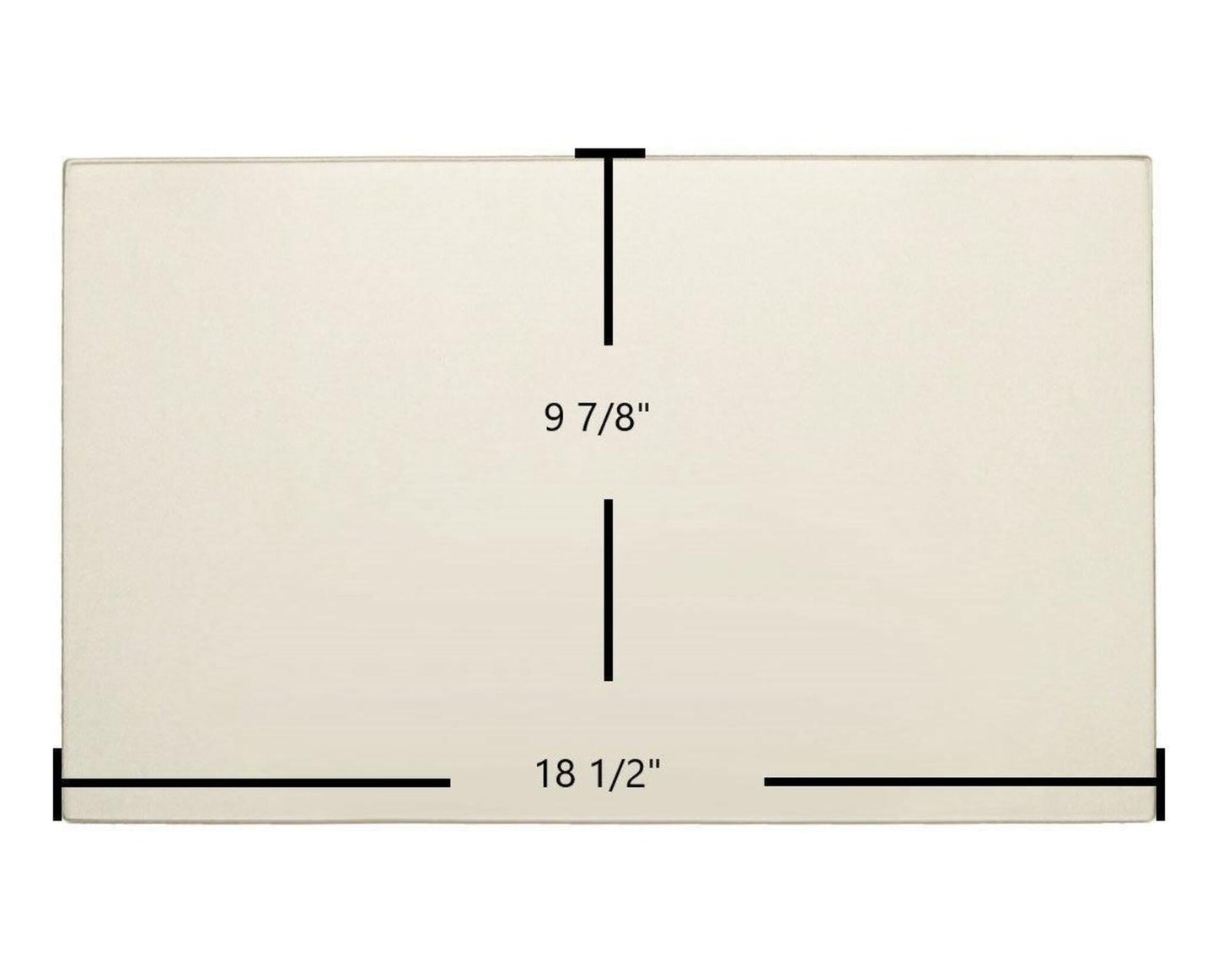 Ceramic Replacement Glass for Regency R6 Ceramic Glass Panel | 18 1/2" x 9 7/8" | Part #846-304 - 18 1/2" x 9 7/8"