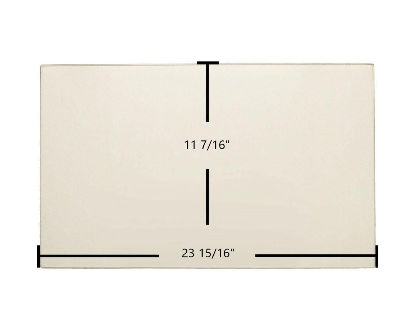Ceramic Replacement Glass for Russo Model Large Ceramic Glass Panel | 23 15/16" x 11 7/16" | Part #3GBR - 23 15/16" x 11 7/16"