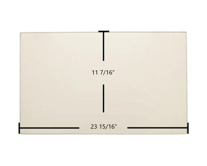 Ceramic Replacement Glass for Russo Model Large Ceramic Glass Panel | 23 15/16" x 11 7/16" | Part #3GBR - 23 15/16" x 11 7/16"