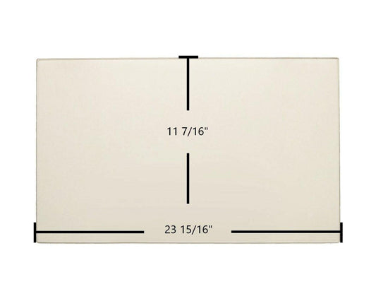 Ceramic Replacement Glass for Russo Model Large Ceramic Glass Panel | 23 15/16" x 11 7/16" | Part #3GBR - 23 15/16" x 11 7/16"