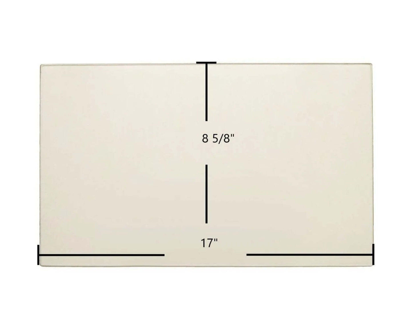 Ceramic Replacement Glass for Saey Hannover II Ceramic Glass Panel | 17" x 8 5/8" | Part #3385 - 17" x 8 5/8"