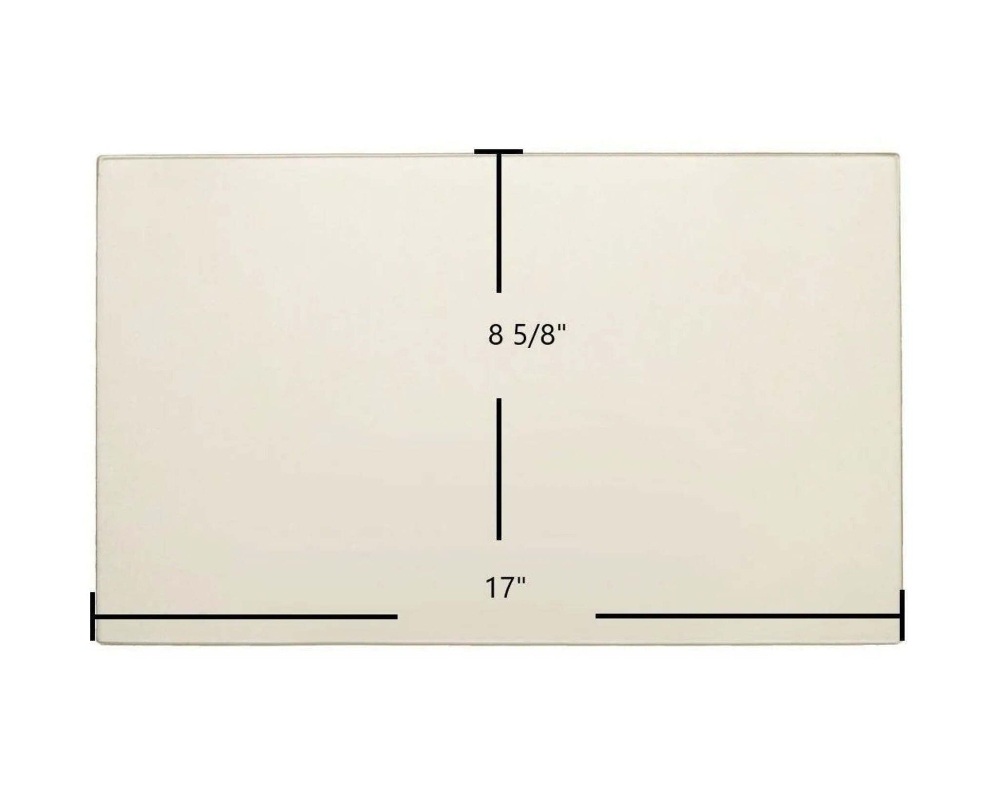 Ceramic Replacement Glass for Saey Hannover II Ceramic Glass Panel | 17" x 8 5/8" | Part #3385 - 17" x 8 5/8"
