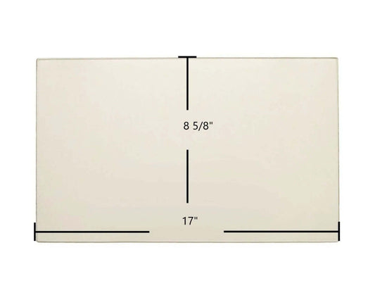 Ceramic Replacement Glass for Saey Hannover II Ceramic Glass Panel | 17" x 8 5/8" | Part #3385 - 17" x 8 5/8"