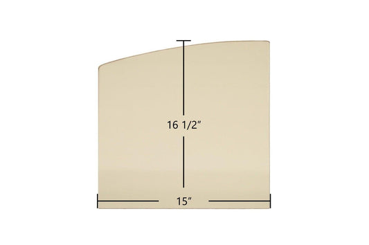 Ceramic Replacement Glass for Security BIS Tradition / Astria Montecito Estate / Superior WCT6940WS Double Door Glass Replacement - 15" x 16 1/2" Archtop