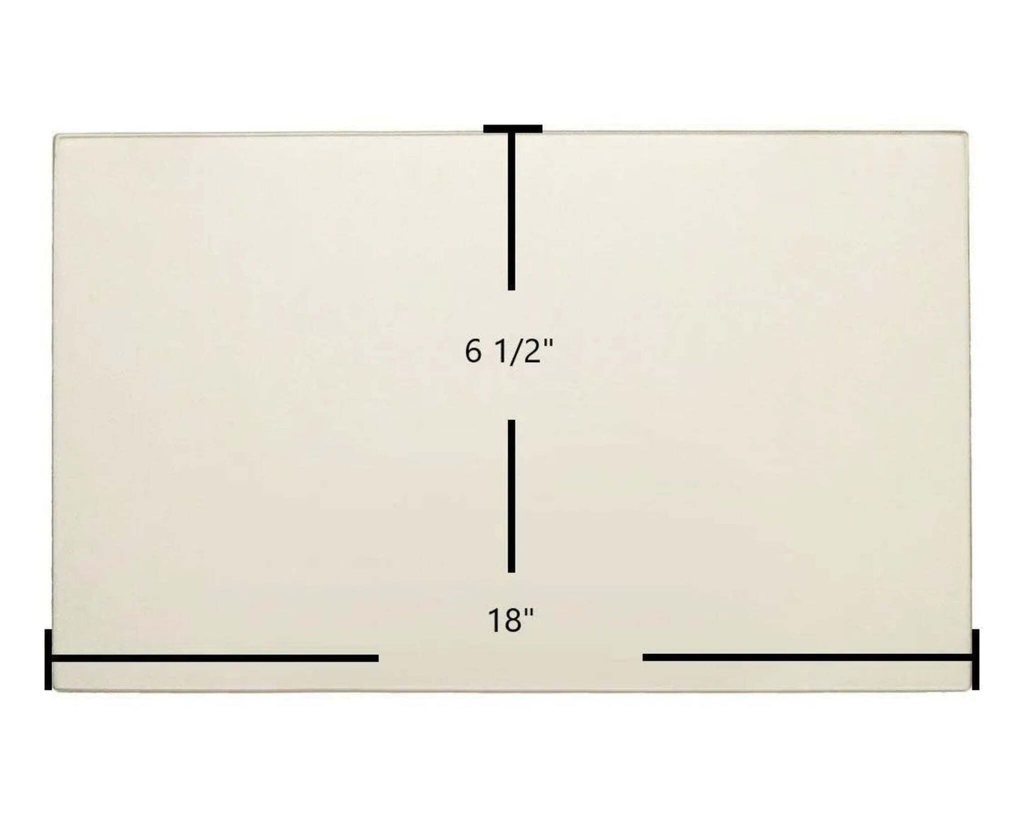 Ceramic Replacement Glass for Sierra 1000-2000 Ceramic Glass Panel | 18" x 6 1/2" | Part #7G2100 - 18" x 6 1/2"