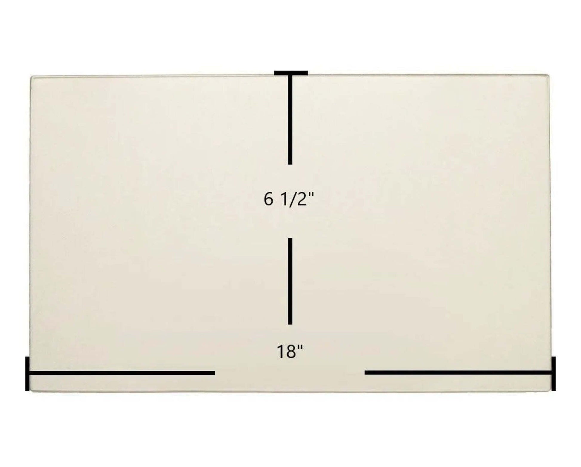 Ceramic Replacement Glass for Sierra 1000-2000 Ceramic Glass Panel | 18" x 6 1/2" | Part #7G2100 - 18" x 6 1/2"