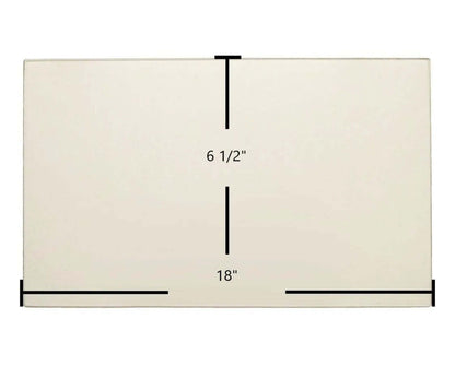 Ceramic Replacement Glass for Sierra 1000-2000 Ceramic Glass Panel | 18" x 6 1/2" | Part #7G2100 - 18" x 6 1/2"
