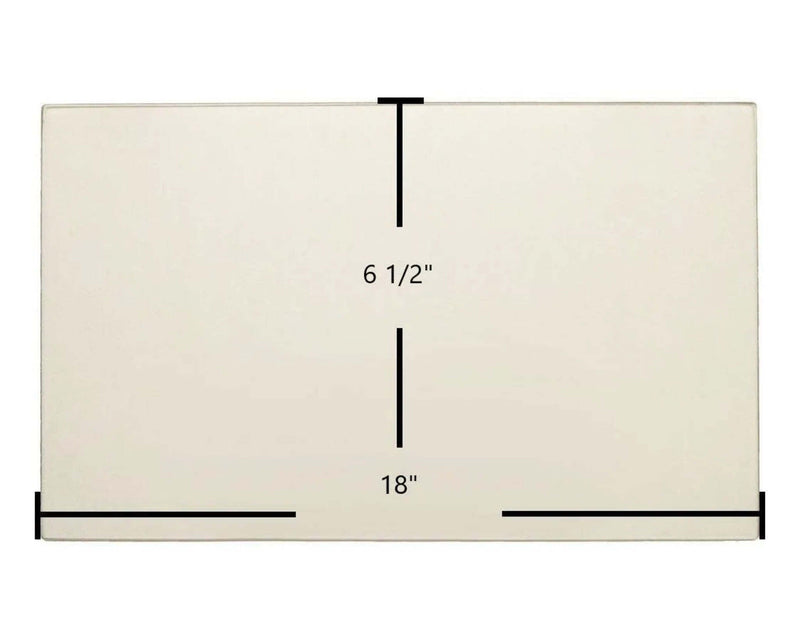 Ceramic Replacement Glass for Sierra 1000-2000 Ceramic Glass Panel | 18" x 6 1/2" | Part #7G2100 - 18" x 6 1/2"