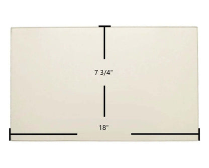 Ceramic Replacement Glass for Sierra 1000TE Ceramic Glass Panel | 18" x 7 3/4" | Part #7G124 - 18" x 7 3/4"