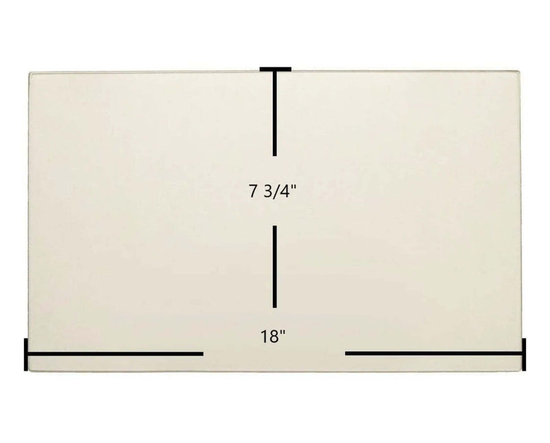 Ceramic Replacement Glass for Sierra 1000TE Ceramic Glass Panel | 18" x 7 3/4" | Part #7G124 - 18" x 7 3/4"
