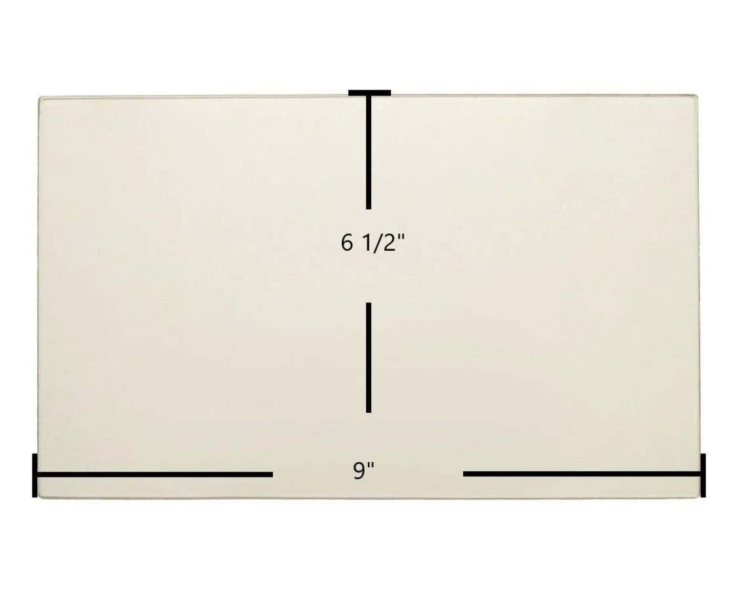Ceramic Replacement Glass for Silent Flame 7BSDD Ceramic Glass Panel | 9" x 6 1/2" | Part #7BSDD-1 - 9" x 6 1/2"