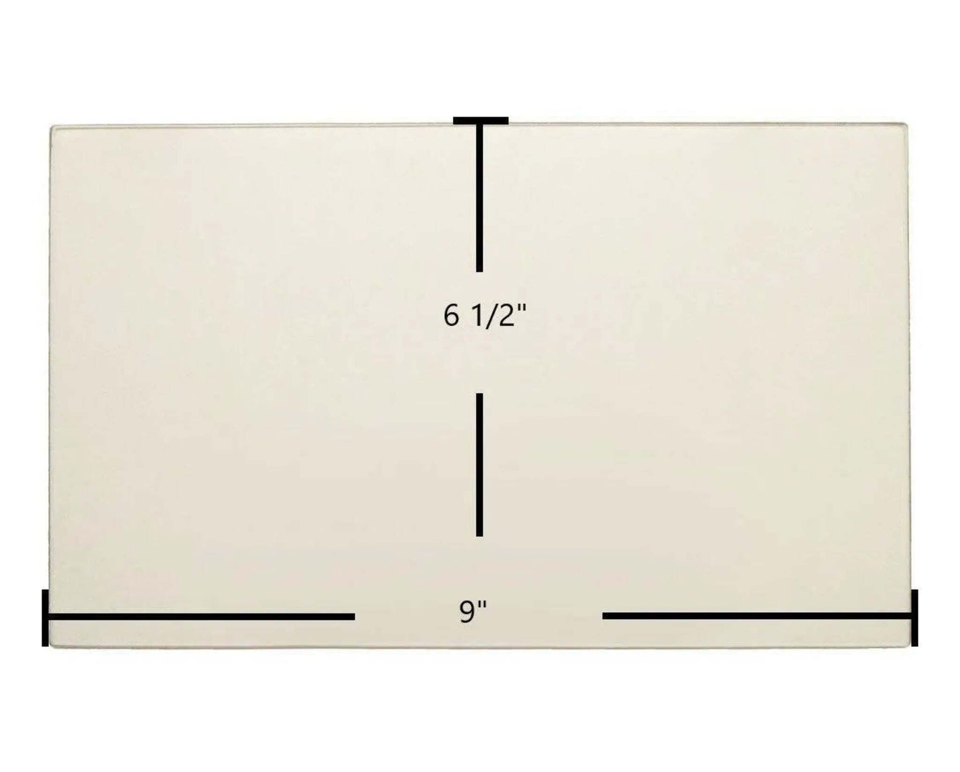 Ceramic Replacement Glass for Silent Flame 7BSDD Ceramic Glass Panel | 9" x 6 1/2" | Part #7BSDD-1 - 9" x 6 1/2"