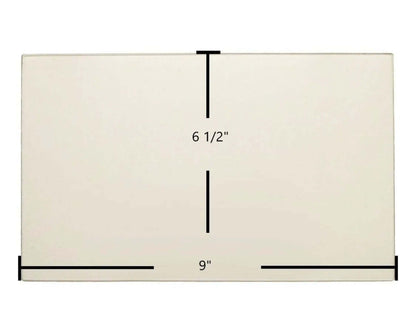 Ceramic Replacement Glass for Silent Flame 7BSDD Ceramic Glass Panel | 9" x 6 1/2" | Part #7BSDD-1 - 9" x 6 1/2"