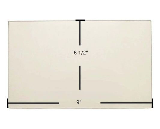 Ceramic Replacement Glass for Silent Flame 7BSDD Ceramic Glass Panel | 9" x 6 1/2" | Part #7BSDD-1 - 9" x 6 1/2"