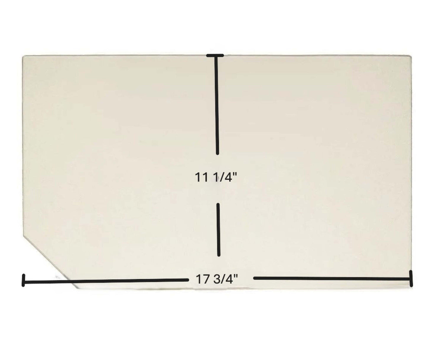 Ceramic Replacement Glass for Silent Flame Ceramic Glass Panel | 17 3/4" x 11 1/4" - 17 3/4" x 11 1/4"