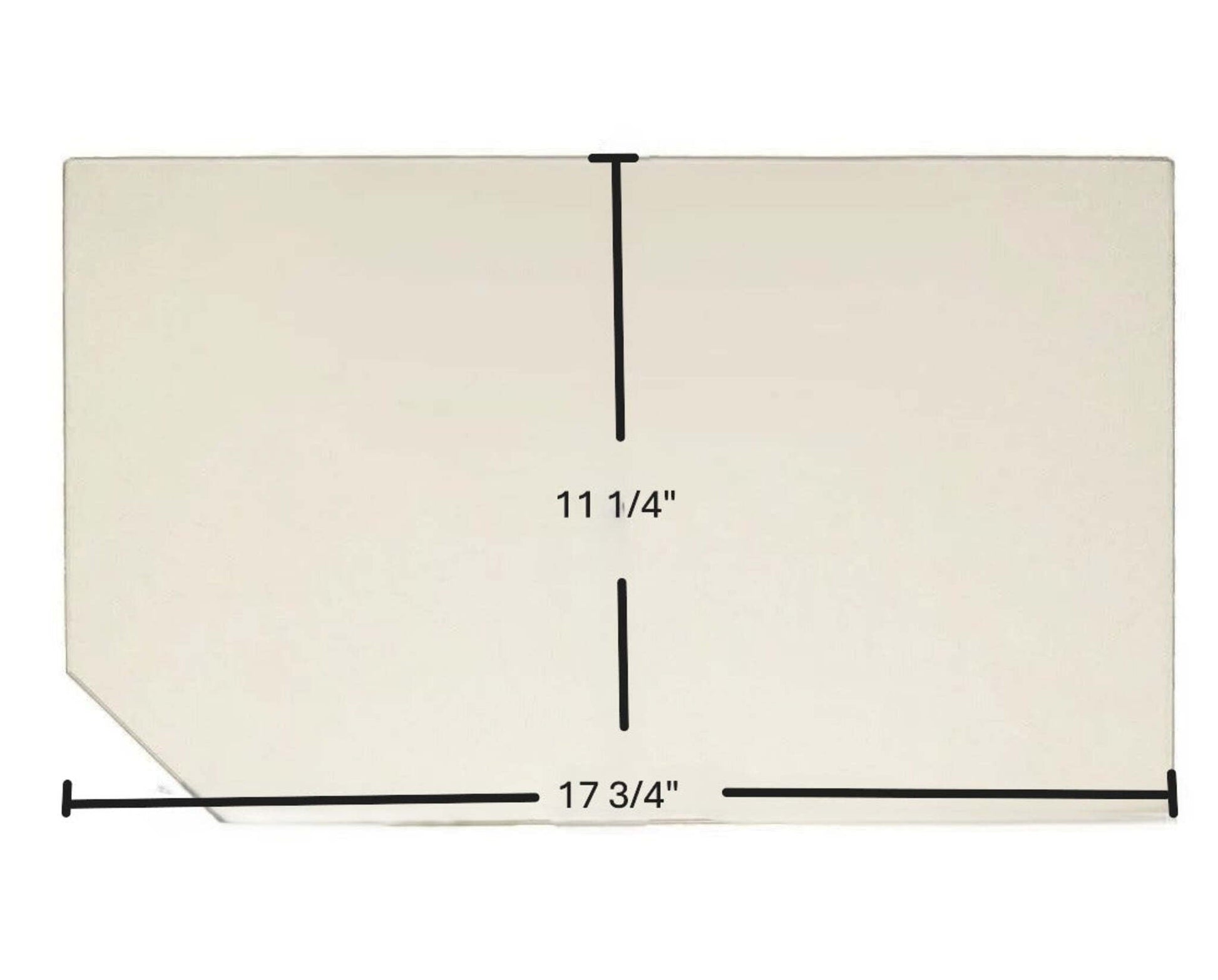 Ceramic Replacement Glass for Silent Flame Ceramic Glass Panel | 17 3/4" x 11 1/4" - 17 3/4" x 11 1/4"
