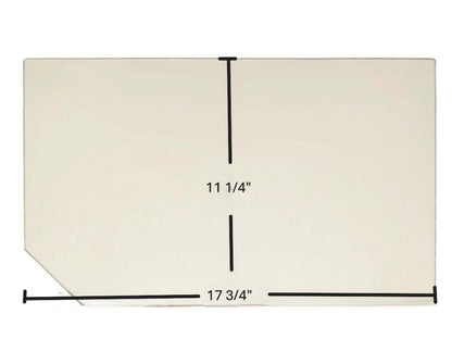 Ceramic Replacement Glass for Silent Flame Ceramic Glass Panel | 17 3/4" x 11 1/4" - 17 3/4" x 11 1/4"
