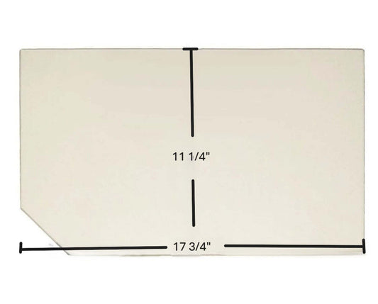 Ceramic Replacement Glass for Silent Flame Ceramic Glass Panel | 17 3/4" x 11 1/4" - 17 3/4" x 11 1/4"