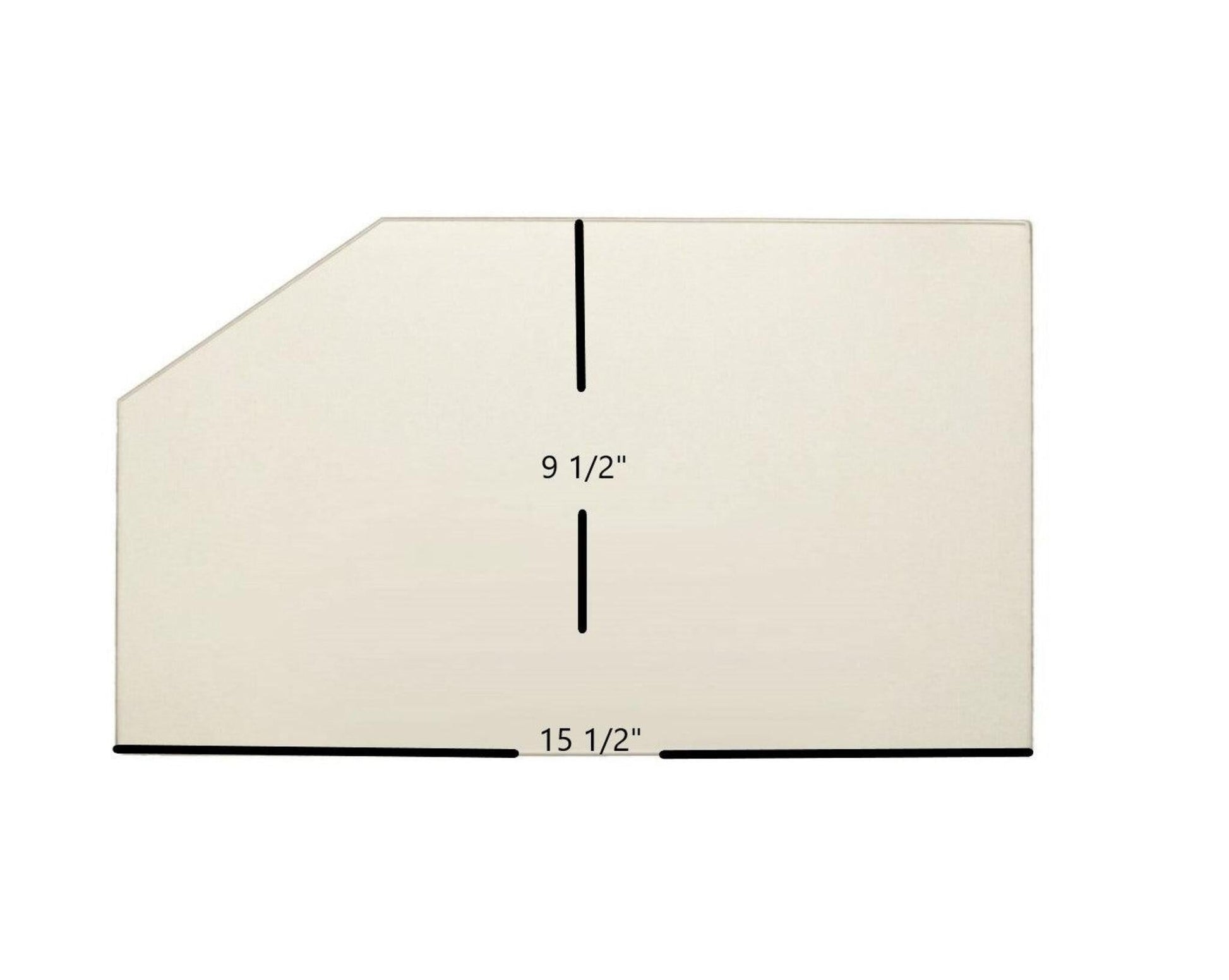 Ceramic Replacement Glass for Silent Flame 2058 Ceramic Glass Panel | 15 1/2" x 9 1/2" | Part #7SF2058 - 15 1/2" x 9 1/2"