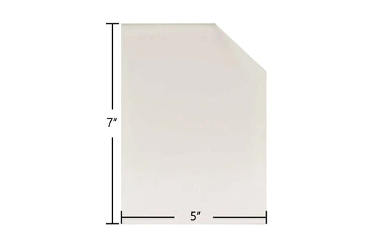 Ceramic Replacement Glass for Squire 23" Traditional Ceramic Glass | 5" x 7" | Part #7G23T - 5" x 7"