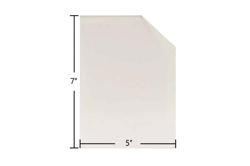 Ceramic Replacement Glass for Squire 23" Traditional Ceramic Glass | 5" x 7" | Part #7G23T - 5" x 7"