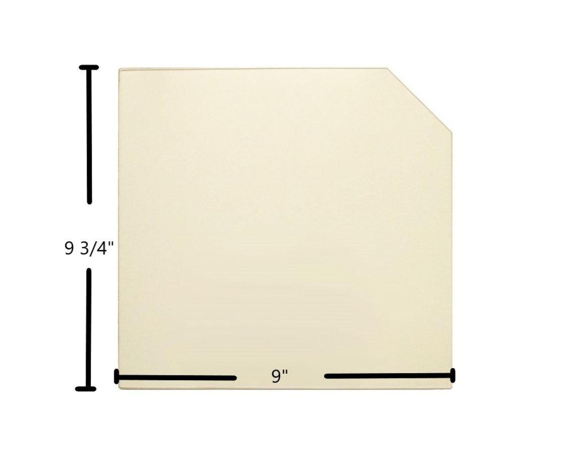 Ceramic Replacement Glass for Squire 25" Fireview Ceramic Glass Panel | 9" x 9 3/4" | Part #7G25FV - 9" x 9 3/4"
