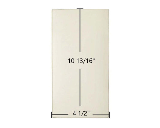 Ceramic Replacement Glass for St. Croix Ashby & Afton Bay Side Ceramic Glass Panel | 4 1/2" x 10 13/16" | Part #80P20035-R - 4 1/2" x 10 13/16"
