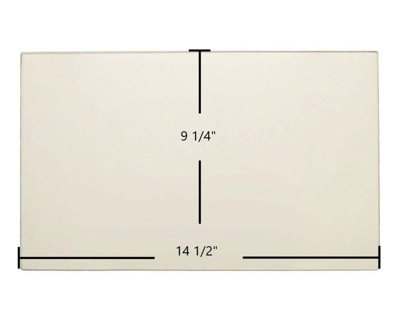 Ceramic Replacement Glass for St. Croix Auburn & Prescott Ceramic Glass Panel | 14 1/2" x 9 1/4" | Part #80P20033-R - 14 1/2" x 9 1/4"
