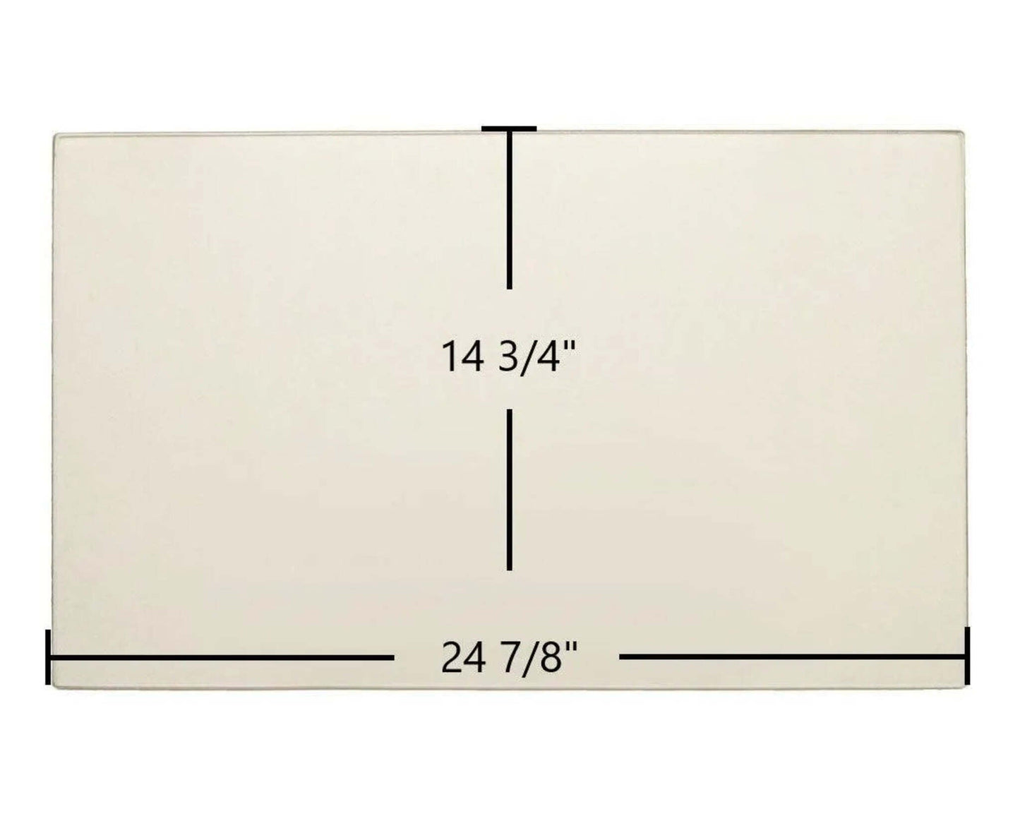 Ceramic Replacement Glass for Supreme Astra 24CF / 24TD Ceramic Glass Panel | 24 7/8" x 14 3/4" | Part #PYRO-24.875X14.75 - 24 7/8" x 14 3/4"