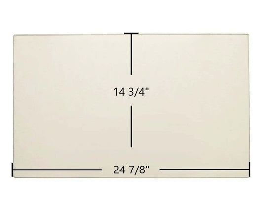 Ceramic Replacement Glass for Supreme Astra 24CF / 24TD Ceramic Glass Panel | 24 7/8" x 14 3/4" | Part #PYRO-24.875X14.75 - 24 7/8" x 14 3/4"