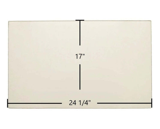 Ceramic Replacement Glass for Supreme Astra 38CF / 38TD Ceramic Glass Panel | 24 1/4" x 17" | Part #PYRO-24.25-17 - 24 1/4" x 17"
