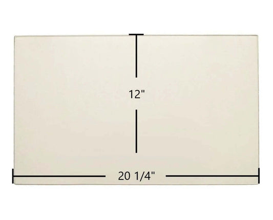 Ceramic Replacement Glass for Supreme Fusion 18 Ceramic Glass Panel | 20 1/4" x 12" | Part #PYRO_20.25X12 - 20 1/4" x 12"