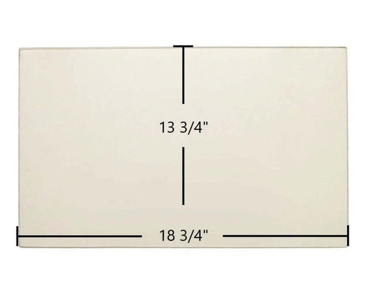 Ceramic Replacement Glass for Supreme Novo 18 Ceramic Glass Panel | 18 3/4" x 13 3/4" | Part #PYRO_18.75_13.75 - 18 3/4" x 13 3/4"