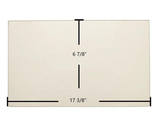 Ceramic Replacement Glass for Surdiac 515 Ceramic Glass Panel | 17 3/8" x 6 7/8" | Part #4775100 - 17 3/8" x 6 7/8"