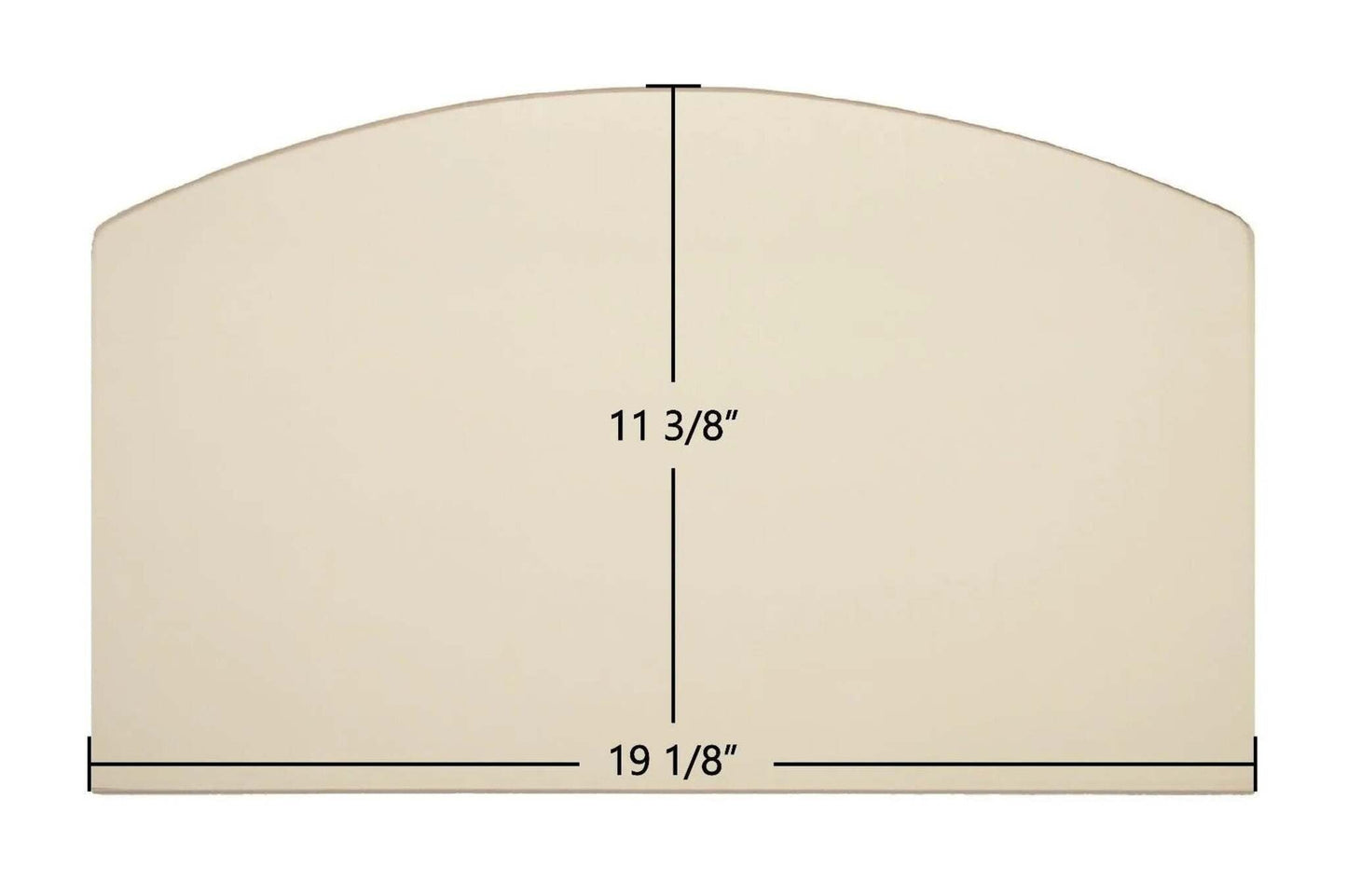 Ceramic Replacement Glass for Surdiac Bayard 32 Ceramic Glass Panel | Archtop | 19 1/8" x 11 3/8" - 19 1/8" x 11 3/8" Archtop