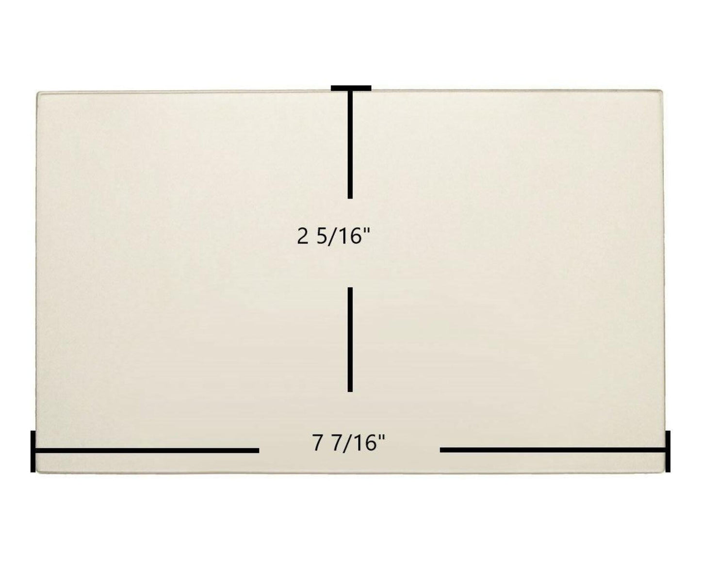 Ceramic Replacement Glass for Surdiac Le Marquis Ceramic Glass Panel | 7 7/16" x 2 5/16" | Part #4774787 - 7 7/16" x 2 5/16"