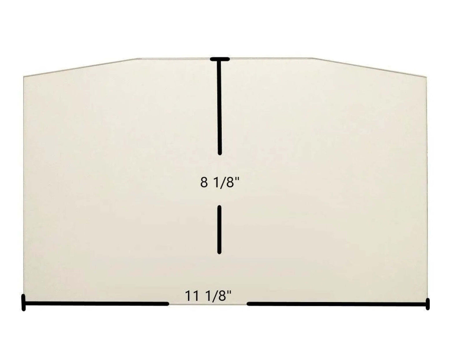 Ceramic Replacement Glass for Sweet Home Small Single Door Ceramic Glass Panel | 11 1/8" x 8 1/8" | Part # 7GSHS - 11 1/8" x 8 1/8"