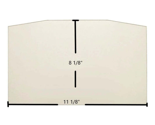Ceramic Replacement Glass for Sweet Home Small Single Door Ceramic Glass Panel | 11 1/8" x 8 1/8" | Part # 7GSHS - 11 1/8" x 8 1/8"