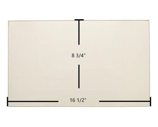 Ceramic Replacement Glass for Treemont Ceramic Glass Panel | 16 1/2" x 8 3/4" | Part #7GT1-ND - 16 1/2" x 8 3/4"
