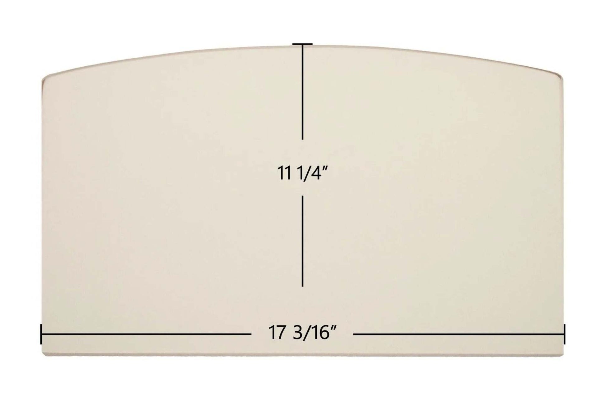 Ceramic Replacement Glass for US Stove 2000E, 2500E / Breckwell SW180, SW740 / Ashley AW180, AW740, AW2020E, AW2520E Archtop Ceramic Glass Panel | 17 3/16" x 11 1/4" | Part #892204 - 17 3/16" x 11 1/4" Archtop