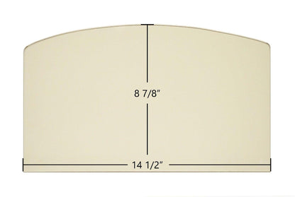 Ceramic Replacement Glass for US Stove 6039, 6041, 2000, 2500, 3000, APCI1406 Archtop Ceramic Glass Panel | 14 1/2" x 8 7/8" | Part #891131 - 14 1/2" x 8 7/8" Archtop