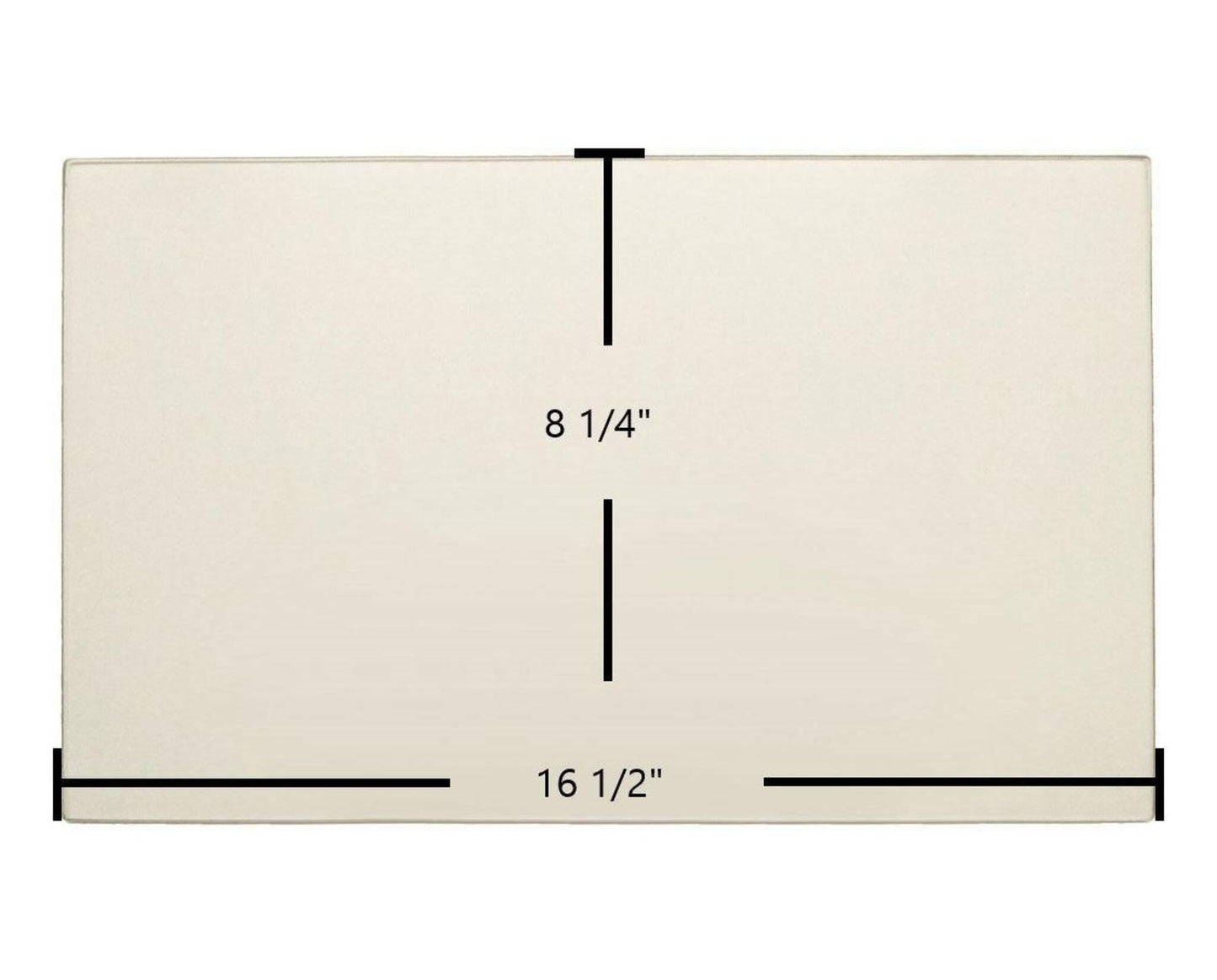 Ceramic Replacement Glass for US Stove American Harvest Pellet 6033, 6035, 6037 Ceramic Glass Panel | 16 1/2" x 8 1/4" | Part #891075 - 16 1/2" x 8 1/4"