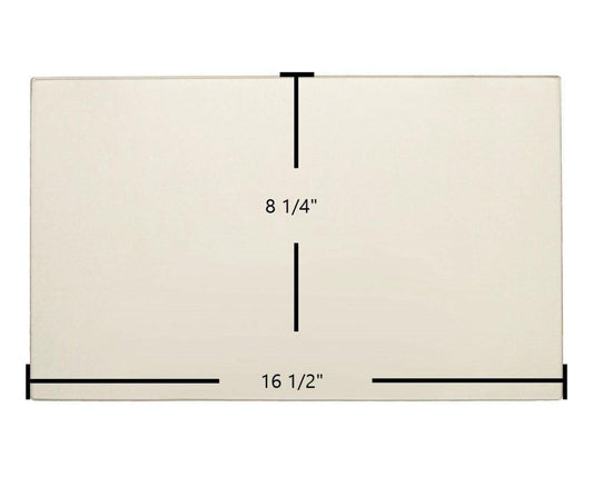 Ceramic Replacement Glass for US Stove American Harvest Pellet 6033, 6035, 6037 Ceramic Glass Panel | 16 1/2" x 8 1/4" | Part #891075 - 16 1/2" x 8 1/4"