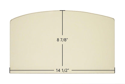 Ceramic Replacement Glass for US Stove Country Hearth 2500 / 2000 Archtop Ceramic Glass Panel | 14 1/2" x 8 7/8" | Part #891131 - 14 1/2" x 8 7/8" Archtop