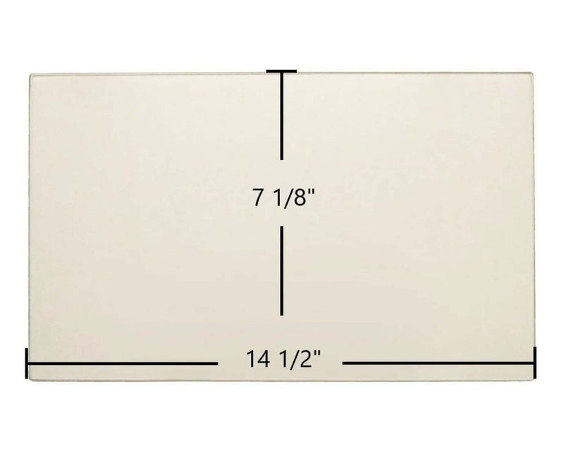 Ceramic Replacement Glass for US Stove Forester 3500 / 3500PB Ceramic Glass Panel | 14 1/2" x 7 1/8" | Part #891698 - 14 1/2" x 7 1/8"