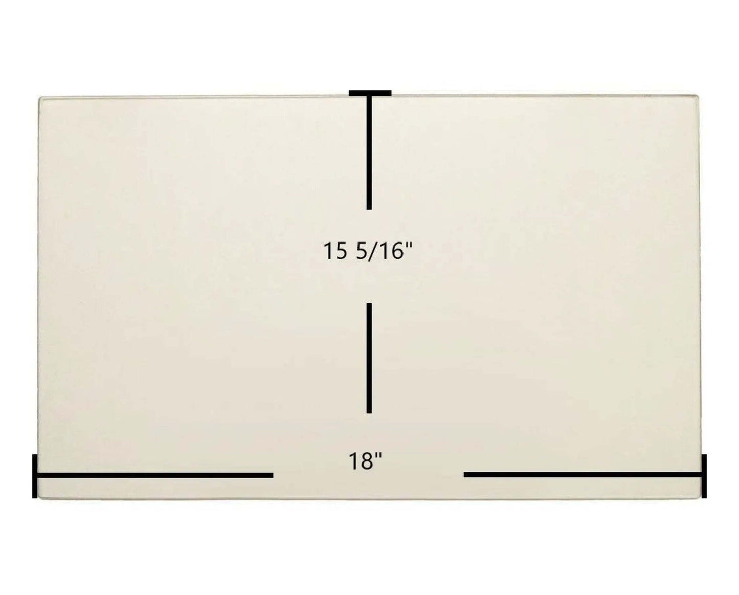 Ceramic Replacement Glass for Valcourt Manoir FP1LM Ceramic Glass Panel | 18" x 15 5/16" | Part #SE59914 - 18" x 15 5/16"