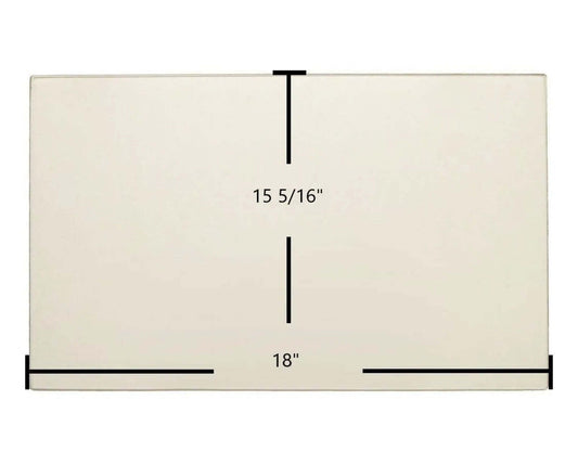 Ceramic Replacement Glass for Valcourt Manoir FP1LM Ceramic Glass Panel | 18" x 15 5/16" | Part #SE59914 - 18" x 15 5/16"