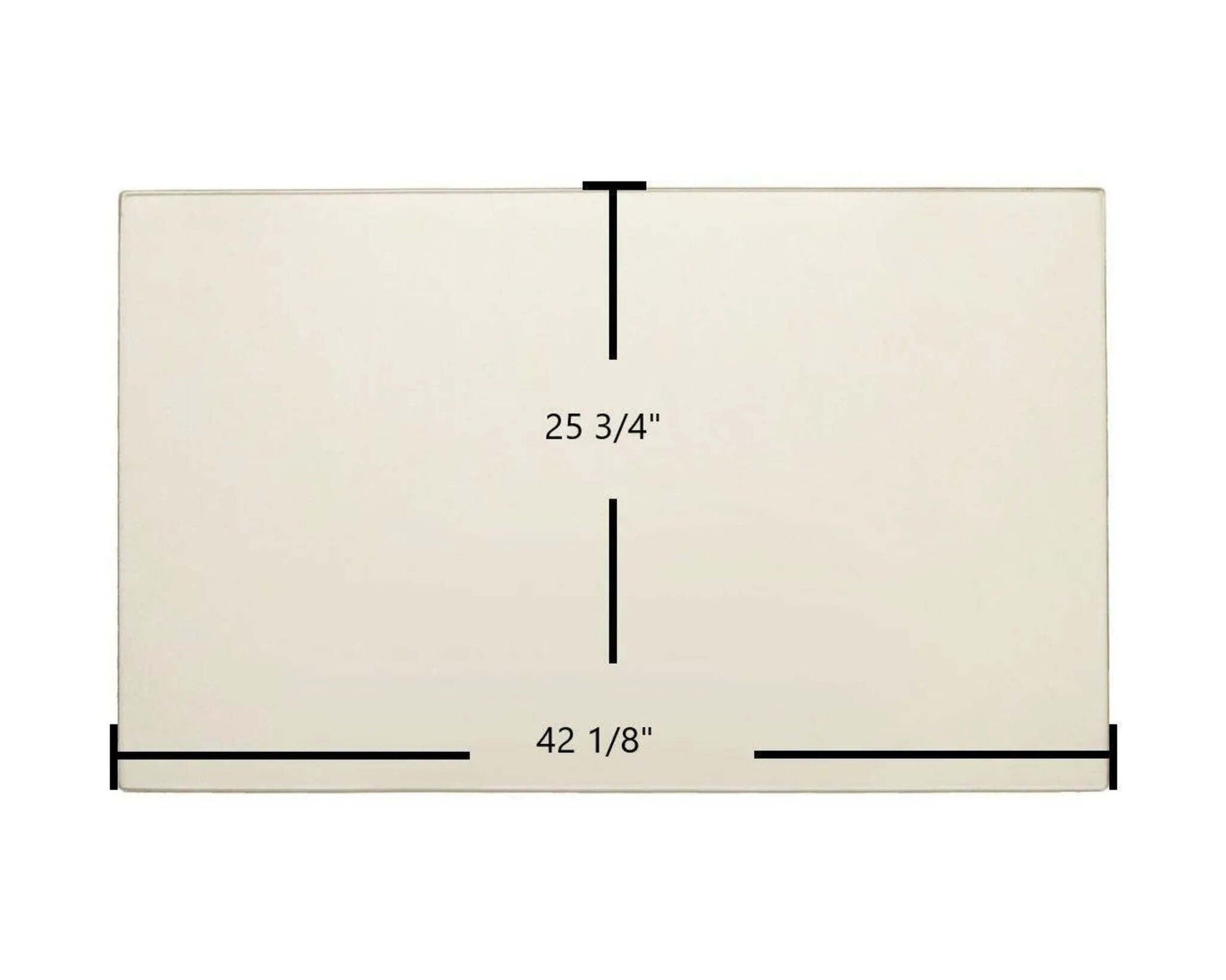 Ceramic Replacement Glass for Valcourt Waterloo FP15 Ceramic Glass Panel | 42 1/8" x 25 3/4" | Part #SE23066 - 42 1/8" x 25 3/4"