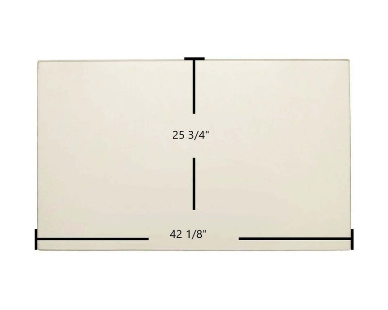 Ceramic Replacement Glass for Valcourt Waterloo FP15 Ceramic Glass Panel | 42 1/8" x 25 3/4" | Part #SE23066 - 42 1/8" x 25 3/4"