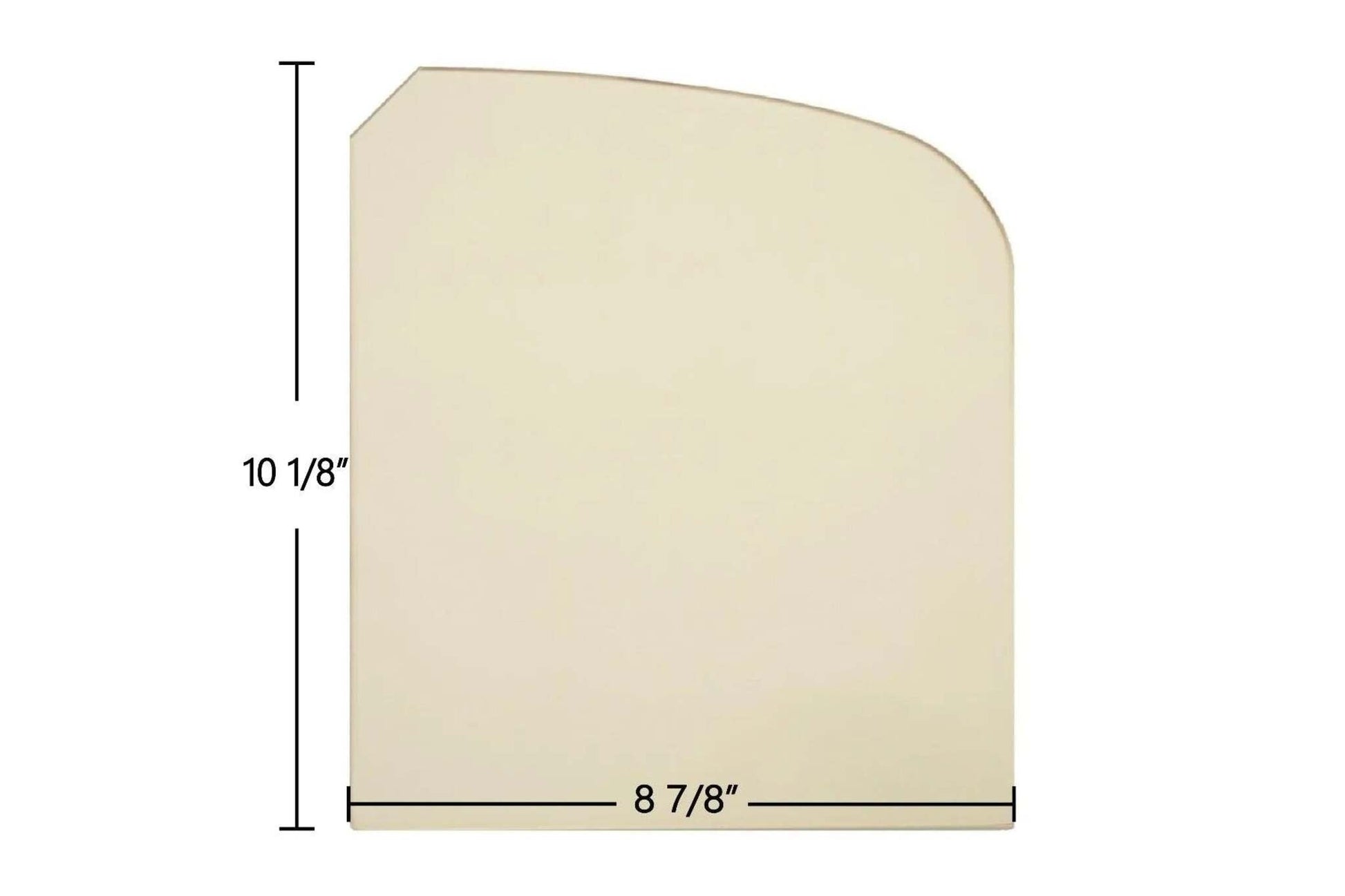 Ceramic Replacement Glass for Vermont Castings Encore 1450 | Left Door Ceramic Glass Panel with Notch Cut | 8 7/8" x 10 1/8" | Part #300-2476 - 8 7/8" x 10 1/8" Notch Cut